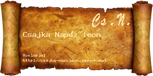 Csajka Napóleon névjegykártya